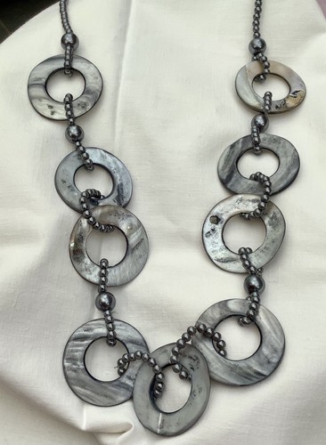 Vintage abalone shell necklace - vintage,
