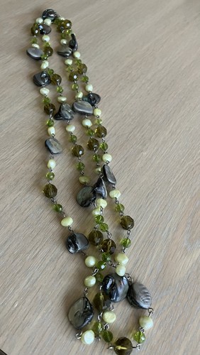 Green abalone shell - green,