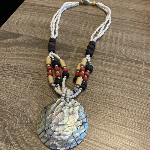 Vintage abalone shell mosaic - abalone/shell,