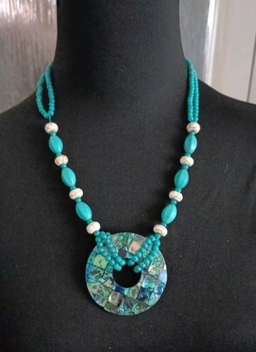 Turquoise howlite beaded - howlite,