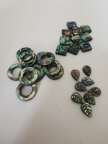 Abalone shell mixed beads - abalone,