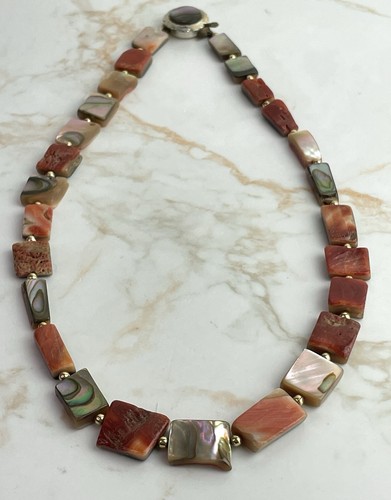Vintage carved abalone shell - abalone,