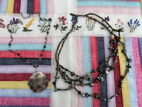 Abalone shell necklaces - shell, necklaces,