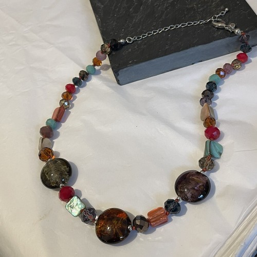 Beaded necklace with - beaded, &